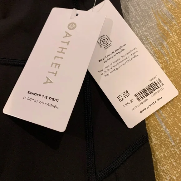 Athleta Black Rainier 7/8 Tights - Picture 2 of 2